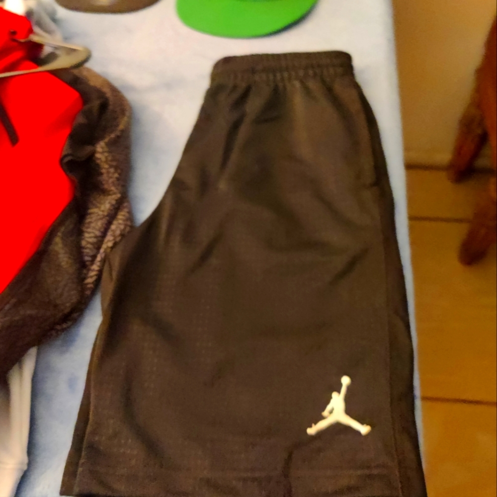 NIKE DRI FIT Air Jordan Basketball shorts youth  medium 10-12  black bundle Of 2